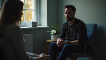 A man in a therapy session